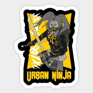 Urban Ninja Girl Sticker